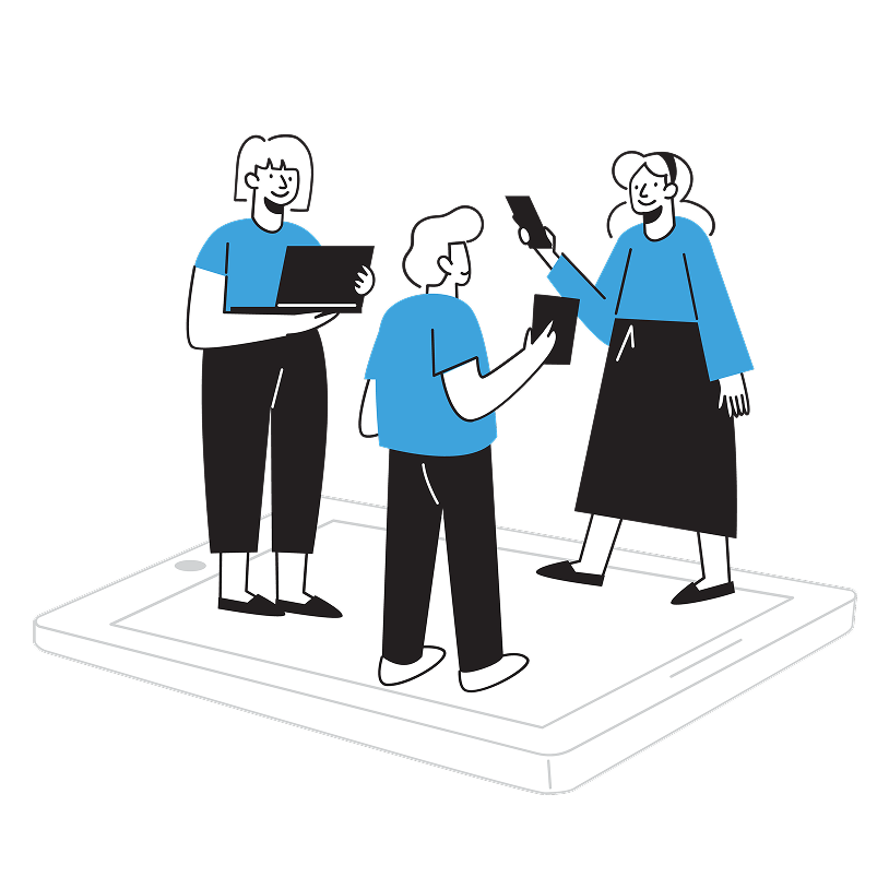 Personne en train de travailler sur un ordinateur